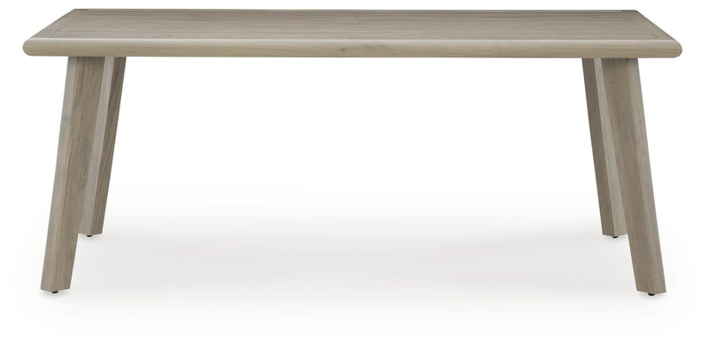 Cliff Trails - Rectangle Dining Table With Umbrella Option - Beige - R&R Furniture Gallery (Fountain Valley, CA)
