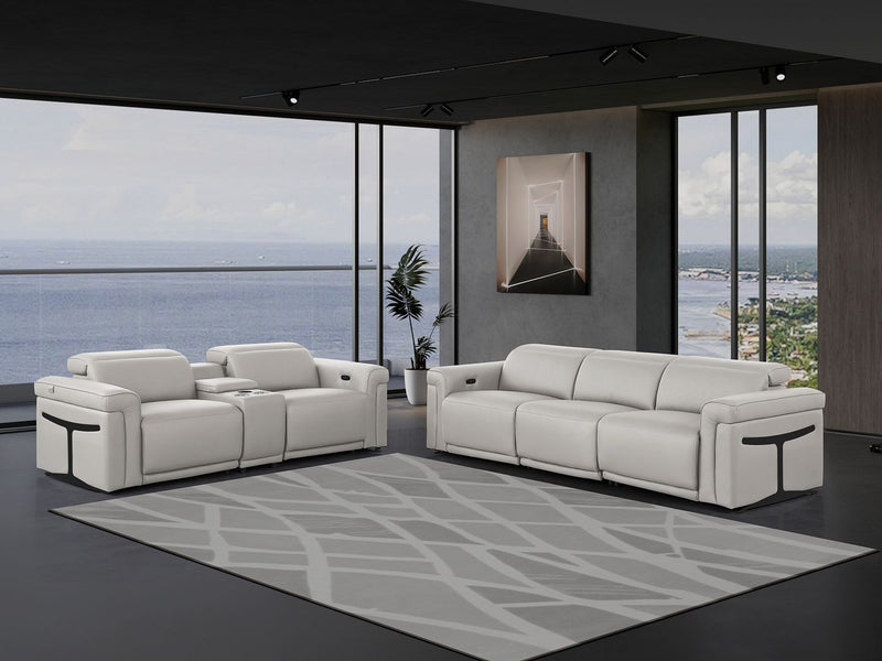 1126 - 6-Piece Modular Power Reclining Sofa And Console Loveseat Set In With 5 Power Recliners & Power Headrests - R&R Furniture Gallery (Fountain Valley, CA)