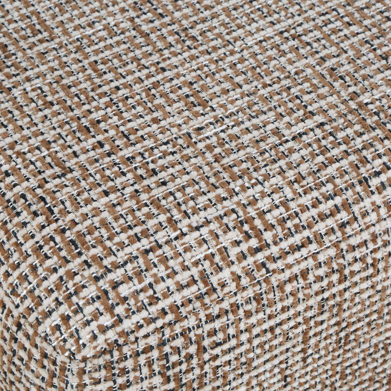 Kelce - Woven Checkered Ottoman - Brown
