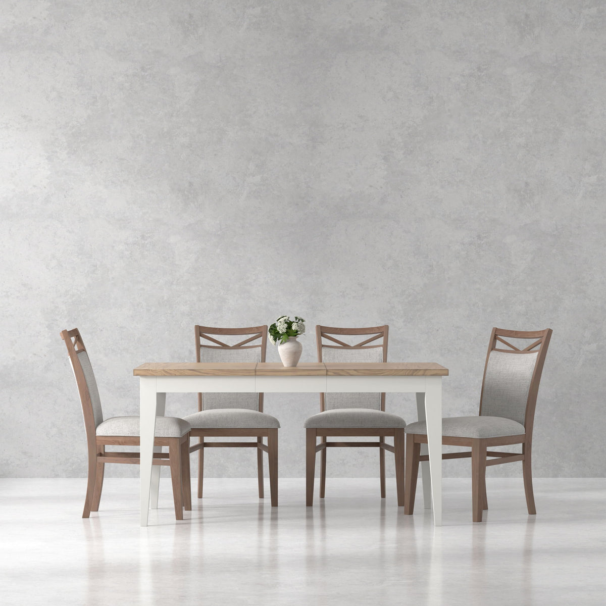Americana Modern Dining - Rectangular Dining Table With Extensions - Cotton