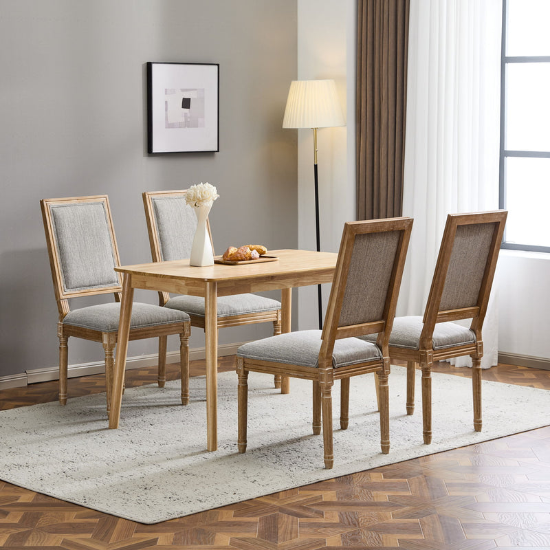 French Country Style Dining Chair With Upholstered Seating And Fluted Legs - R&R Furniture Gallery (Fountain Valley, CA)