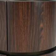 Elegant Italian High Grade Double Layer Storage Round Side Table - Brown / Black - R&R Furniture Gallery (Fountain Valley, CA)