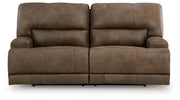 Beckley Place - 2 Seat Power Reclining Sofa With Adjustable Headrest - Earth - R&R Furniture Gallery (Fountain Valley, CA)