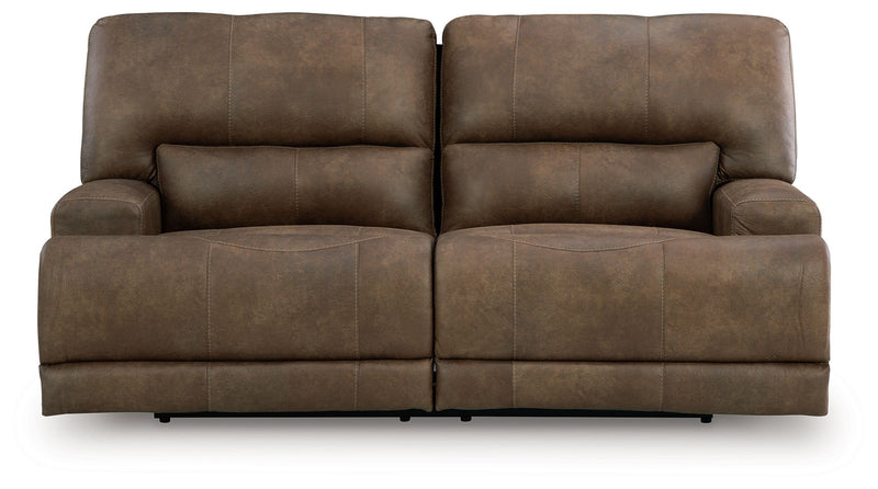 Beckley Place - 2 Seat Power Reclining Sofa With Adjustable Headrest - Earth - R&R Furniture Gallery (Fountain Valley, CA)