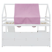 Loft Bed With House Shaped Frame And Tent - R&R Furniture Gallery (Fountain Valley, CA)