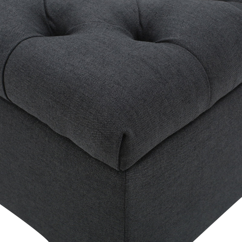 Glouster - Contemporary Storage Ottoman With Button Tufted Design - R&R Furniture Gallery (Fountain Valley, CA)
