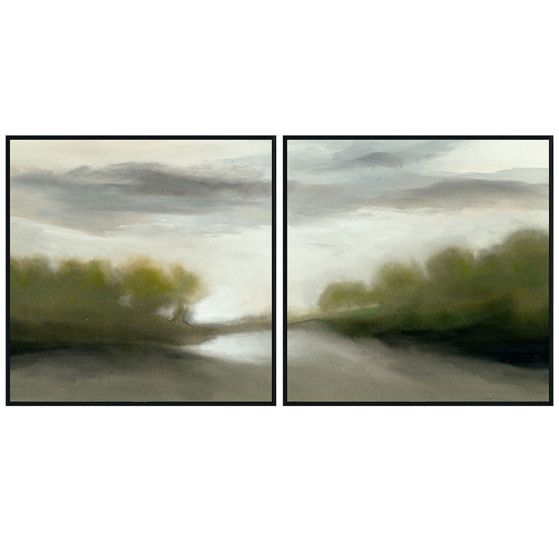 Bewildered - 72" x 36" Painting By Buddy Whitlock (Set of 2) - Black - R&R Furniture Gallery (Fountain Valley, CA)