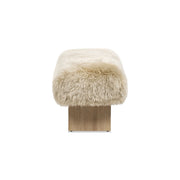 Leda - Sheepskin Fur Rectangular Accent Bench - Natural Blonde - R&R Furniture Gallery (Fountain Valley, CA)