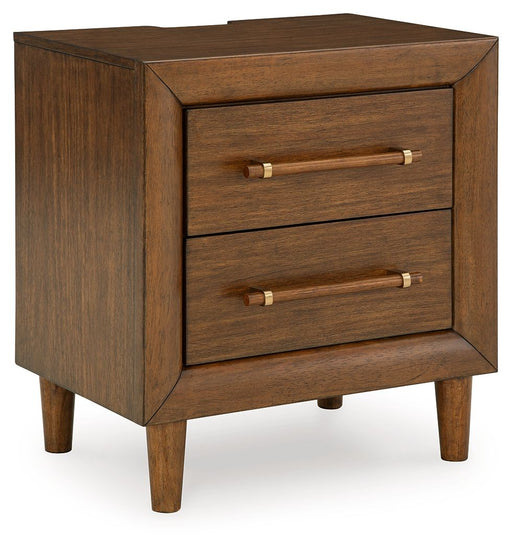 Lyncott - Two Drawer Night Stand - Brown - R&R Furniture Gallery (Fountain Valley, CA)