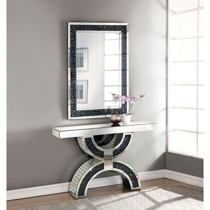 Nysa - Console Table With Faux Crystals - Mirrored - R&R Furniture Gallery (Fountain Valley, CA)