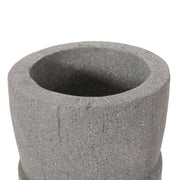 Stone gray Noble House classic flower planter made of magnesium oxide with a smooth, rounded design for outdoor or indoor use.