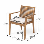 Patio Dining Chair, Comfortable Waterproof Seating (Set of 2) - R&R Furniture Gallery (Fountain Valley, CA)