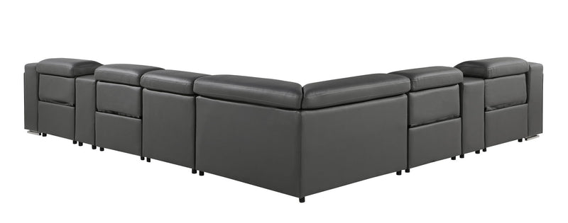 1116 - Power Reclining Italian Leather Sectional - R&R Furniture Gallery (Fountain Valley, CA)