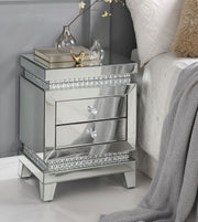 Lotus - Accent Table - Mirrored & Faux Ice Cube Crystals - R&R Furniture Gallery (Fountain Valley, CA)