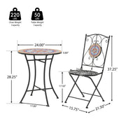 Lambert - Outdoor Chat Set - Black / Red - R&R Furniture Gallery (Fountain Valley, CA)