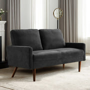 Loveseat Sofa, European Style With Sleek Design, Modern & Vintage Flair, Upholstered 2 Seater Couch - R&R Furniture Gallery (Fountain Valley, CA)