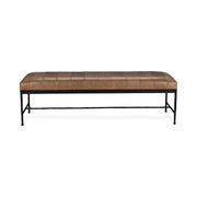 Madeleine - Leather Bench - Dune Walnut - R&R Furniture Gallery (Fountain Valley, CA)