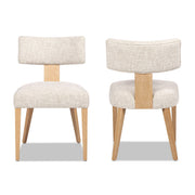 Louise - Split Back Upholstered Dining Side Chair (Set of 2) - Travertine Beige - R&R Furniture Gallery (Fountain Valley, CA)