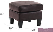 Upholstered Ottoman by Glory Furniture, stylish casual ottoman suitable for modern living spaces, with soft fabric and versatile design.