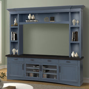 Americana Modern - TV Console with Hutch and LED Lights - R&R Furniture Gallery (Fountain Valley, CA)
