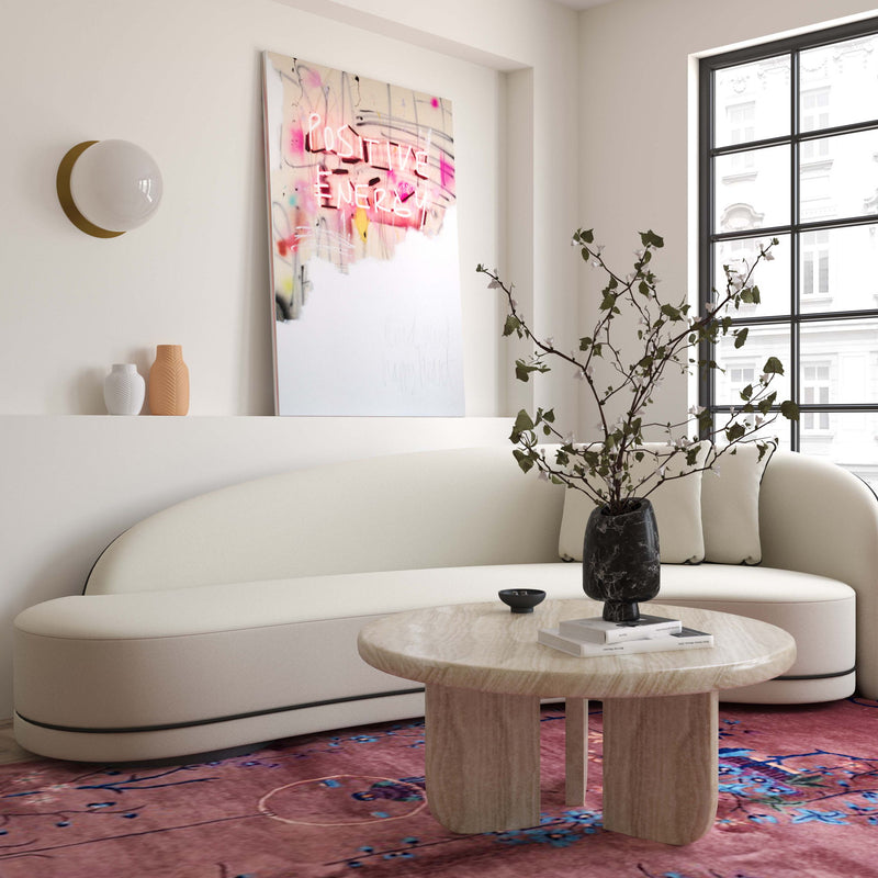 Patrizia - Concrete Round Coffee Table - Natural - R&R Furniture Gallery (Fountain Valley, CA)