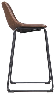 Set of two Signature Design by Ashley® Centiar upholstered barstools with padded seats and backrests, ideal for kitchen or bar area.