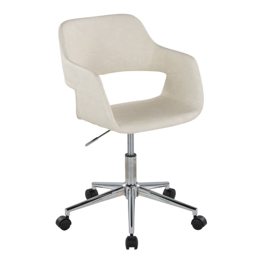 Lumi Source Margarite contemporary office task chair with cushioned seat and backrest, adjustable height, and modern design.