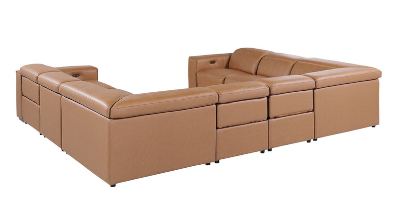 1224 - 8-Piece U-Shaped Sectional Sofa In With 4 Power Recliners & Power Headrests