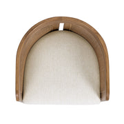 Lilith - Curved Upholstered Dining Chair, Stain Resistant High - White Pepper - R&R Furniture Gallery (Fountain Valley, CA)