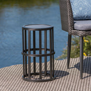 Outdoor Powder Coated Side Table - Gray - R&R Furniture Gallery (Fountain Valley, CA)