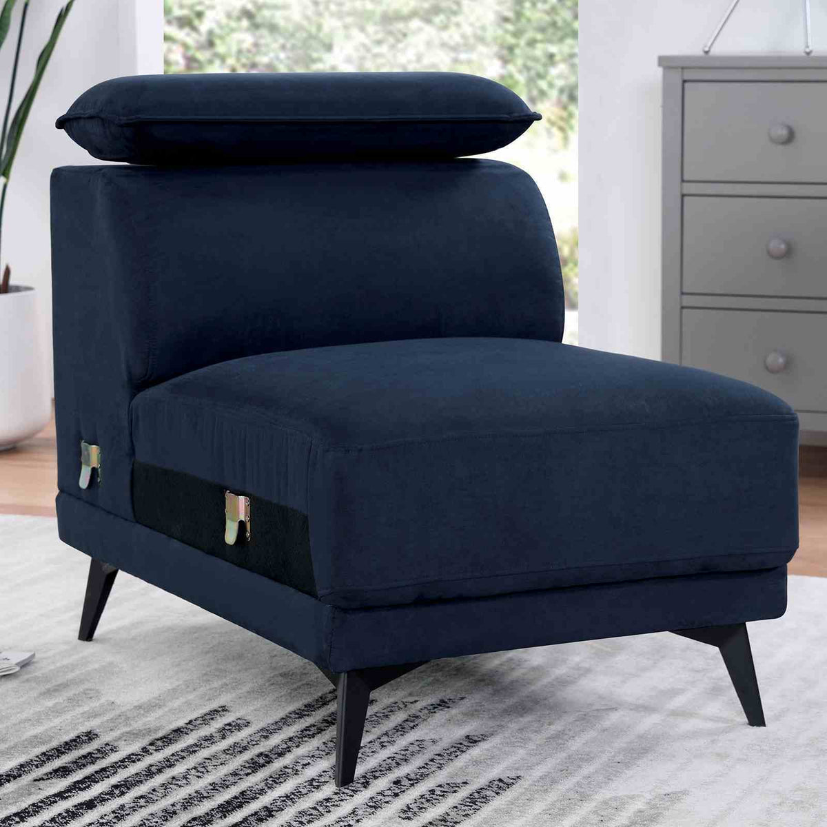 Napanee - Armless Chair, Navy