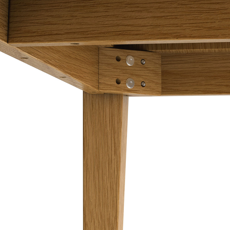 Contemporary Simpli-Home Colby dining table with sleek wooden surface and modern design, ideal for modern dining rooms.