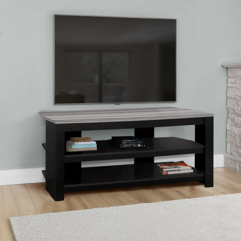 TV Stand, Console, Media Entertainment Center, 3 Storage Shelves - R&R Furniture Gallery (Fountain Valley, CA)