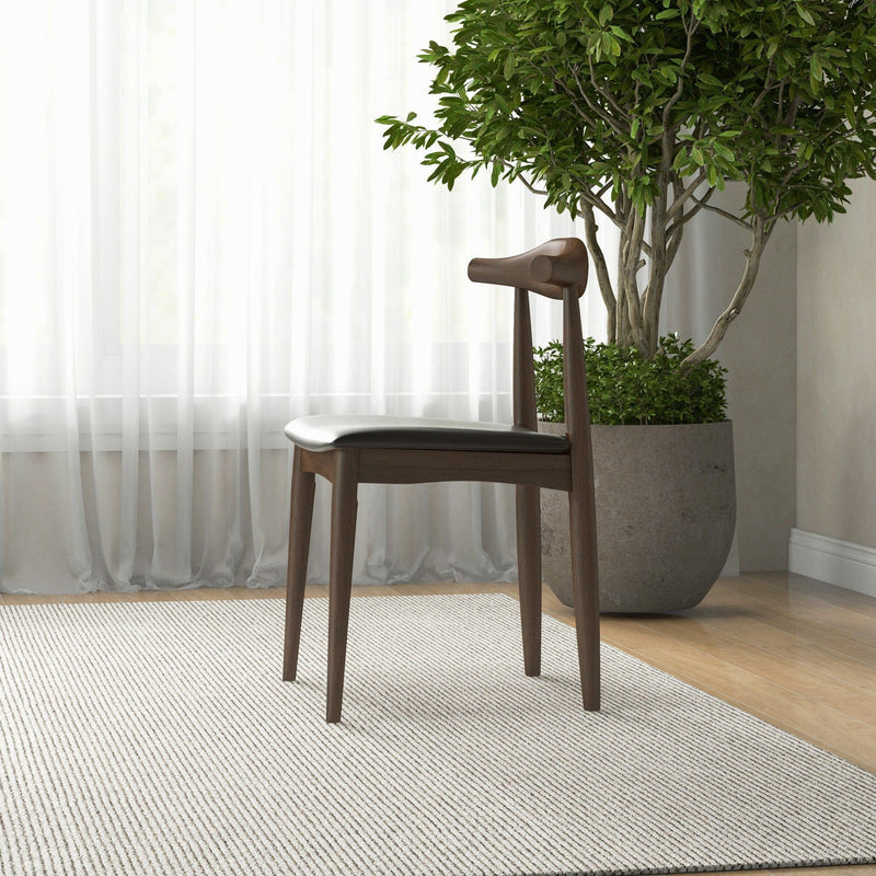 Destiny - Dining Chairs (Set of 2) - Black / Dark Brown - R&R Furniture Gallery (Fountain Valley, CA)