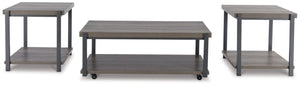 Wilmaden - Occasional Table Set (Set of 3) - Gray / Black - R&R Furniture Gallery (Fountain Valley, CA)