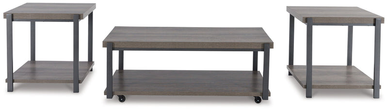 Wilmaden - Occasional Table Set (Set of 3) - Gray / Black - R&R Furniture Gallery (Fountain Valley, CA)