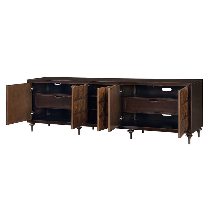 Diya - Console Cabinet - Forged Bronze & Espresso - R&R Furniture Gallery (Fountain Valley, CA)