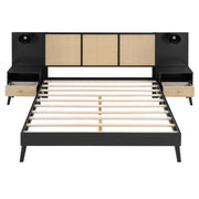 Bed Frame With 2 Nightstands Elegant Design With Lamps - R&R Furniture Gallery (Fountain Valley, CA)