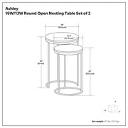 Ashley - 2 Piece Nesting Table - Gold - R&R Furniture Gallery (Fountain Valley, CA)