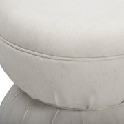 Tomlin gaming ruched ottoman by TOV Furniture, upholstered with a stylish, textured fabric and a plush cushioned top.