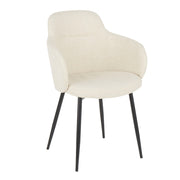 Lumi Source Boyne industrial side chair with metal frame and wooden seat, modern design for dining or office use