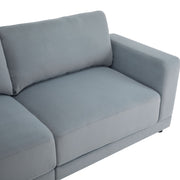 Modern Square Arm Sofa With Soft Fabric Upholstery, Deep Cushions - R&R Furniture Gallery (Fountain Valley, CA)