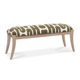 Arielle - Embroidered Bench - Olive / White - R&R Furniture Gallery (Fountain Valley, CA)