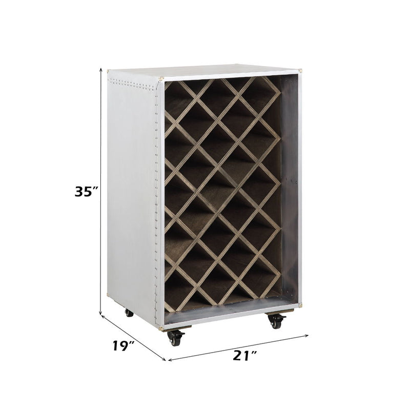 Raini - Wine Cabinet - Aluminum - R&R Furniture Gallery (Fountain Valley, CA)