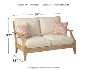 Clare View - Loveseat w/Cushion - Beige - R&R Furniture Gallery (Fountain Valley, CA)