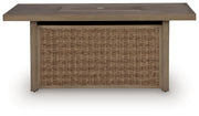 Laguna Heights - Rectangular Fire Pit Table - Beige - R&R Furniture Gallery (Fountain Valley, CA)