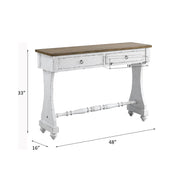 Carminda - Console Table - Antique White - R&R Furniture Gallery (Fountain Valley, CA)