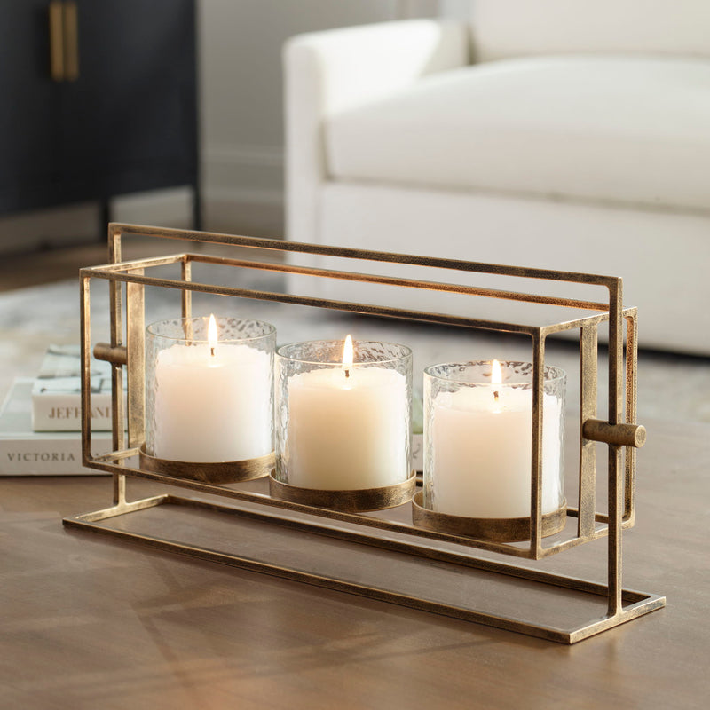 Wenman - Triple Candleholder - Gold