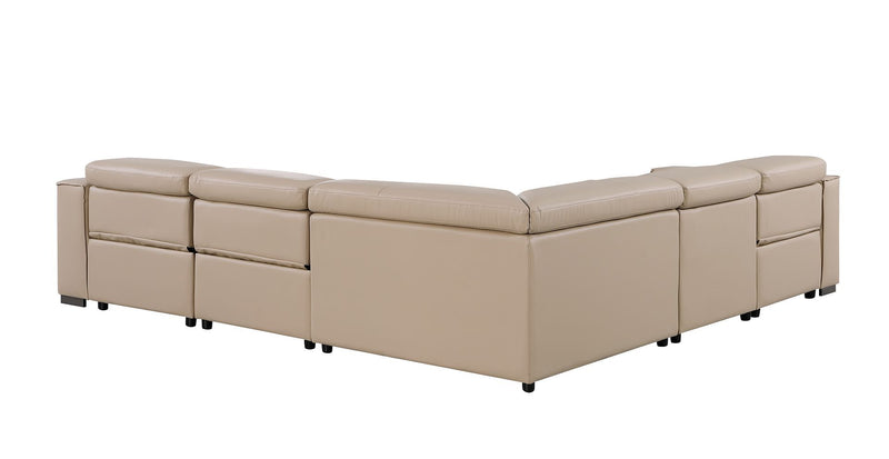 1208 - Leather Reclining Set (Sofa & Loveseat With 4 Power Recliners)