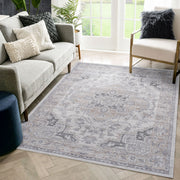 Marfi - 8' X 10' Oriental Area Rug - Ivory / Beige - R&R Furniture Gallery (Fountain Valley, CA)